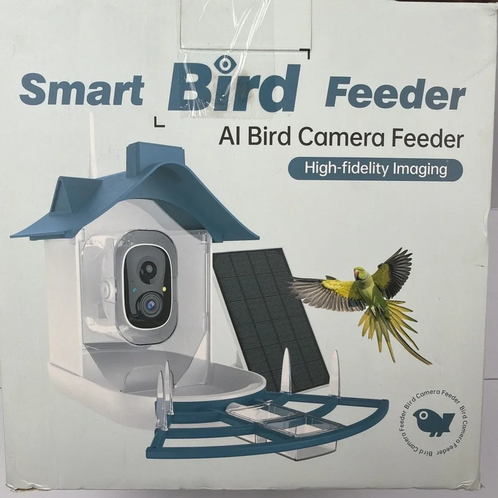 Smart AI Bird Feeder Camera WiFi Auto Bird Identification Outdoor Feeder